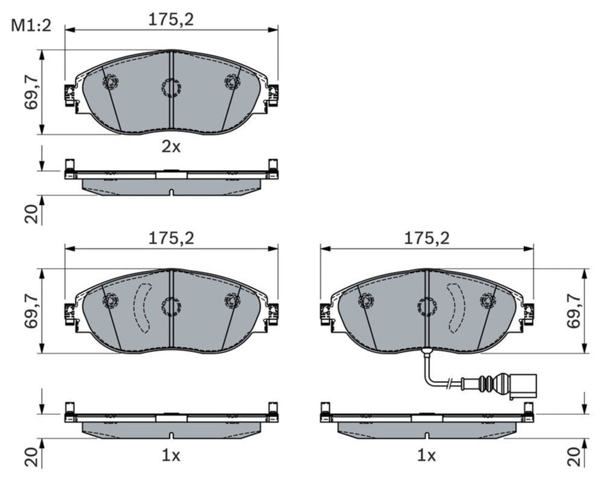 Bosch Disc Brake Pad Set - BP2270