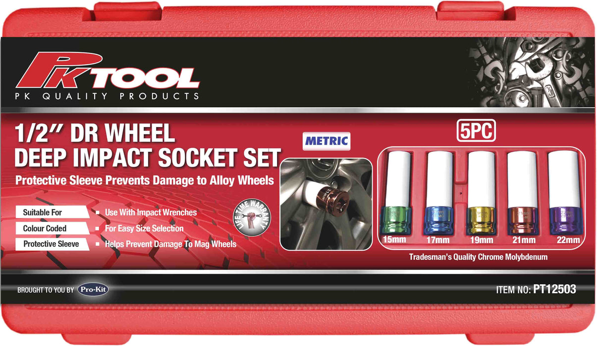 1/2" Drive Deep Impact Mag Wheel Socket Set