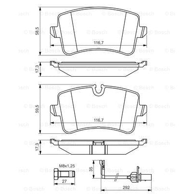 Bosch Disc Brake Pad Set [Fits: Audi A8 (Rear)] - BP1368