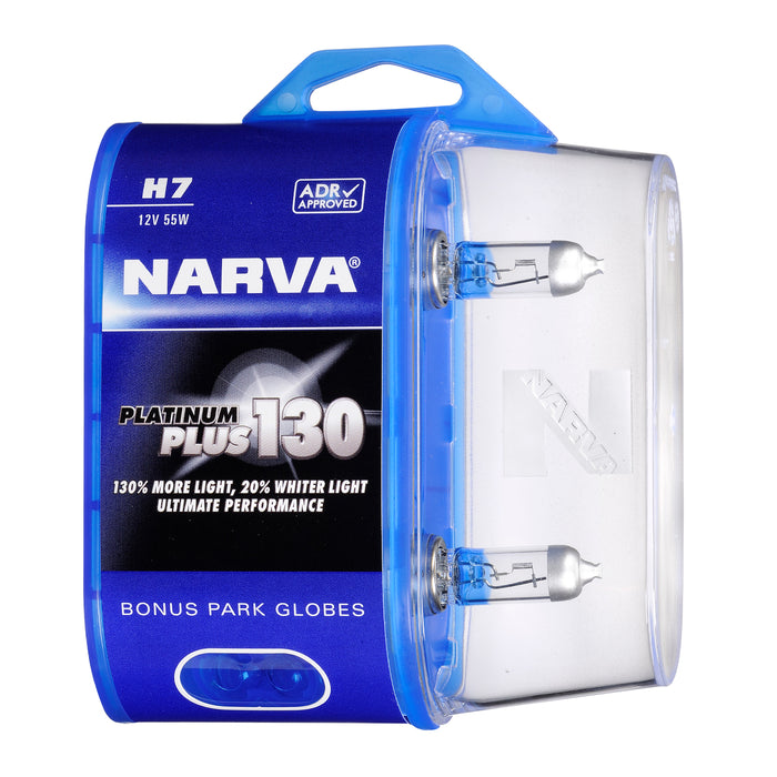 Narva Platinum Plus 130 Globes (Twin Pack) - H7 - 48542BL2