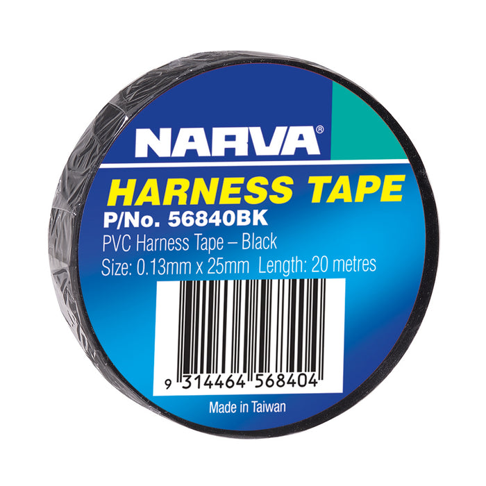 Narva Black PVC Harness Tape (20 Metres) - 56840BK