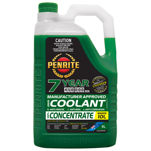 Penrite 7Yr Green Coolant Concentrate - 5Ltr - A1 Autoparts Niddrie

