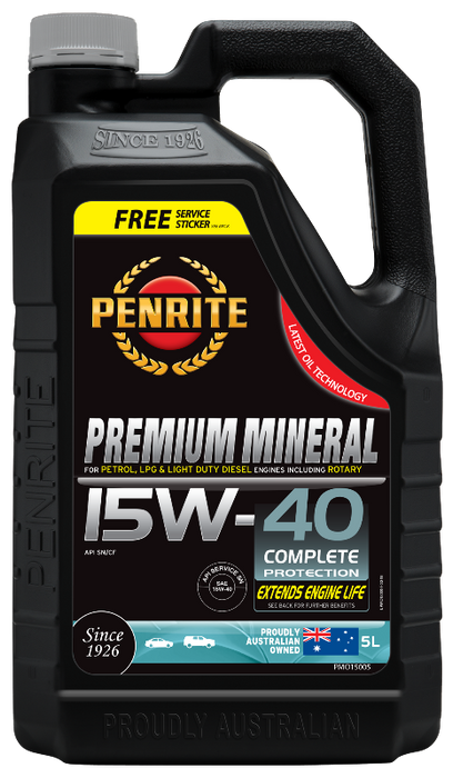 Penrite Premium Mineral 15W40 Engine Oil - 5 Litre