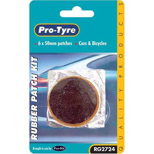 Rubber Patches - Round 50mm (Pack of 6)