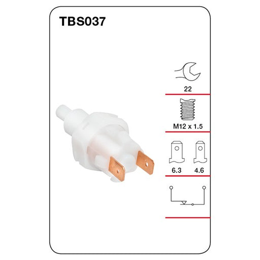 Tridon Brake / Stop Light Switch - TBS037 - A1 Autoparts Niddrie