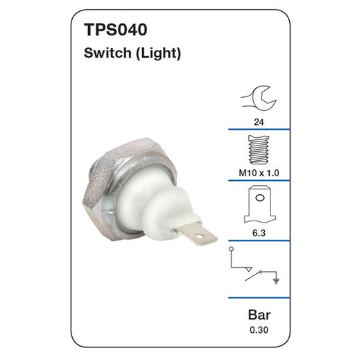 Tridon Oil Pressure Sensor - TPS040 - A1 Autoparts Niddrie