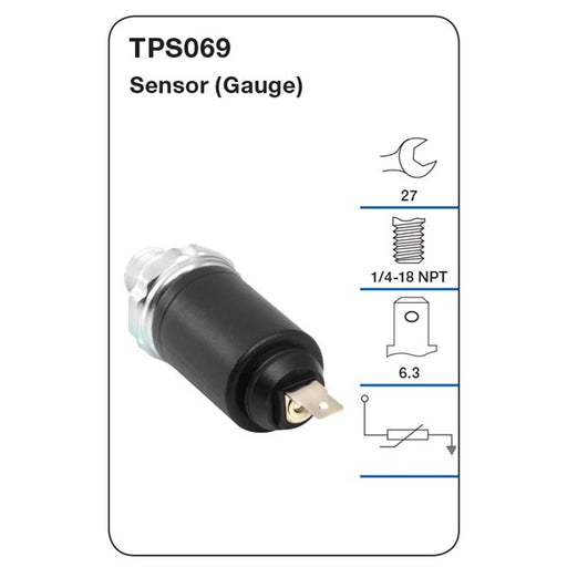 Tridon Oil Pressure Sensor - TPS069 - A1 Autoparts Niddrie