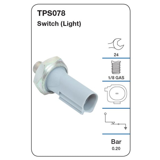 Tridon Oil Pressure Sensor - TPS078 - A1 Autoparts Niddrie