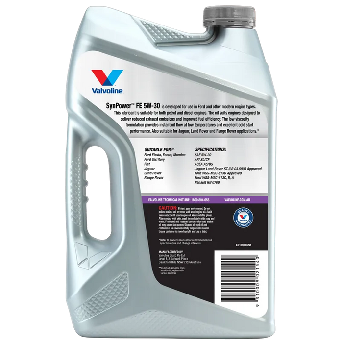 Valvoline SynPower FE 5W30 Engine Oil - 6 Litre
