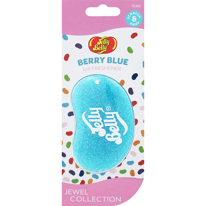 Jelly Belly 3D Hanging Berry Blue Jewel Air Freshener