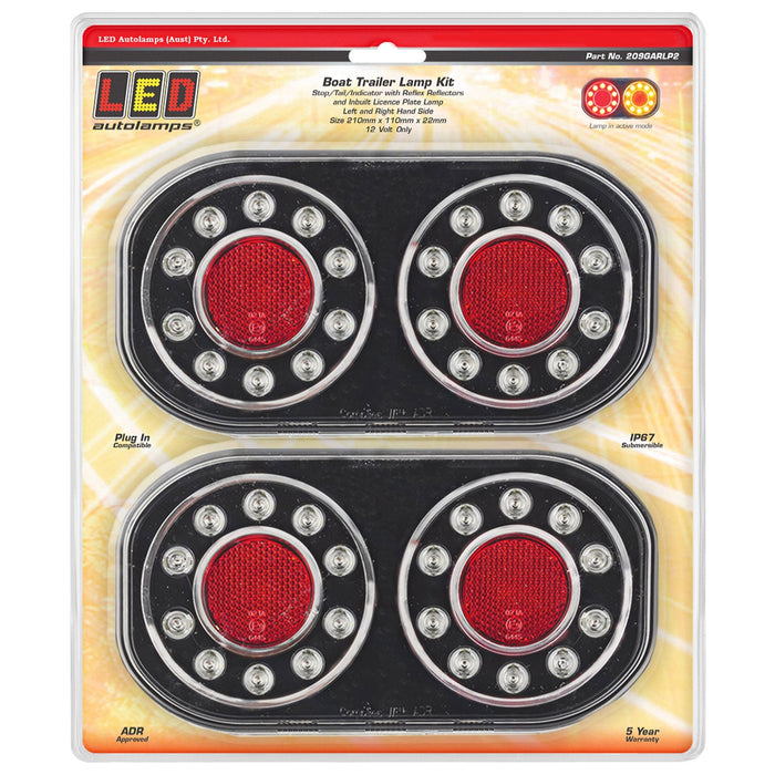 LED Autolamps Boat Trailer Lamps - 209GARLP2