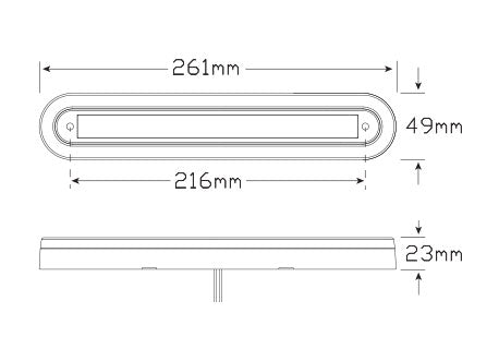 LED Autolamps Diffused Tail Lamp Hosuing - 235BTC-2