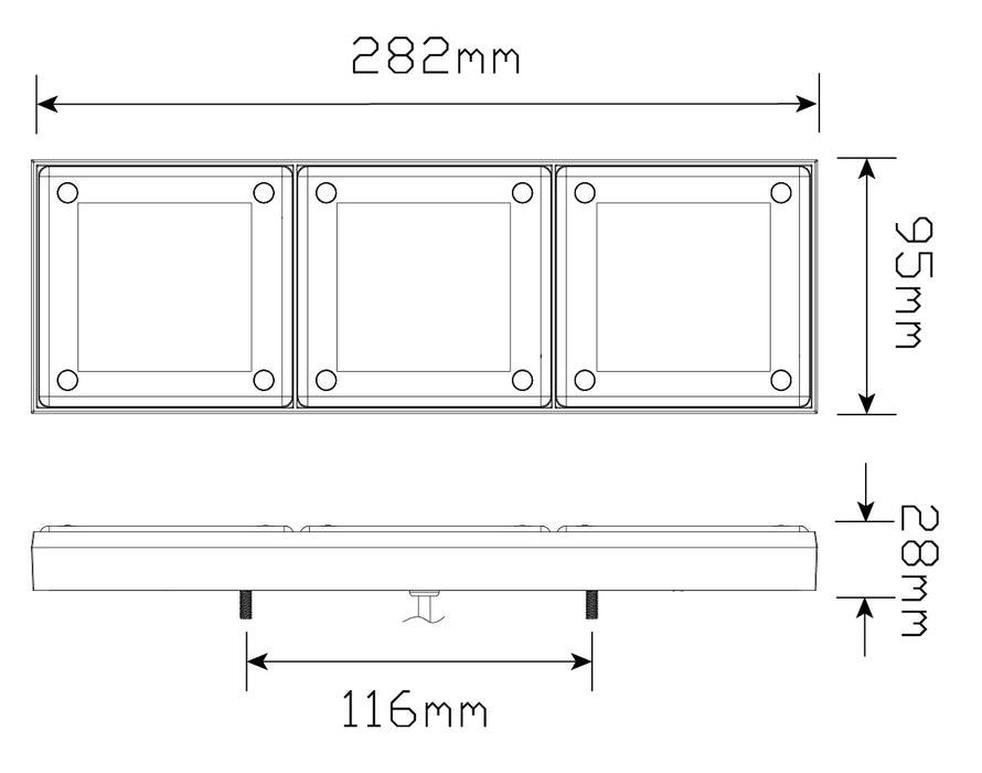 LED Autolamps Stop / Tail / Indicator & Reverse Lamp - 280TARWM