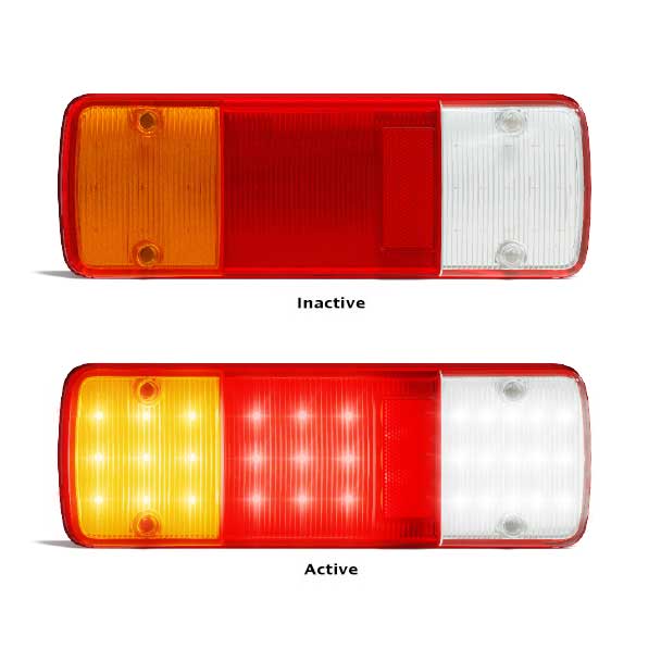 LED Autolamps Stop / Tail / Indicator / Reverse Lamp with Reflector (Pack of 2) - 310ARW12-2