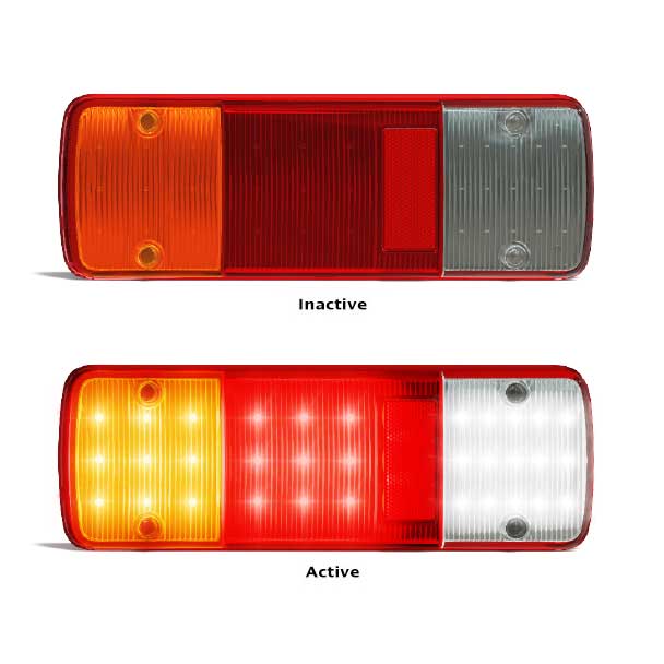 LED Autolamps Stop / Tail / Indicator / Reverse Lamp With Reflector (Pack of 2) - 310ARMW-2