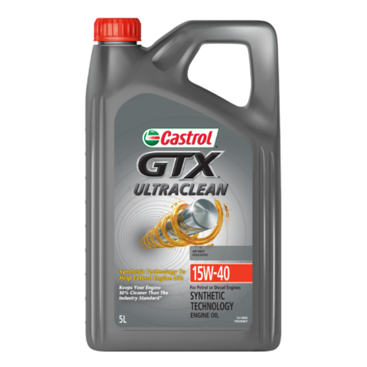 Castrol GTX Ultraclean 15W40 Engine Oil - 5 Litre