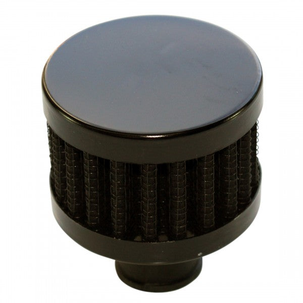 Clamp On Breather 1/2" (12mm) ID Neck (Black Top Black Element) - 3991A