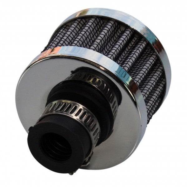 Clamp On Breather 1/2"(12mm) ID (Chrome Top White Element) - 3998A