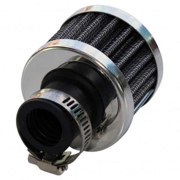 Clamp On Breather 3/4"(18mm) ID (Chrome Top White Element) - 3998B