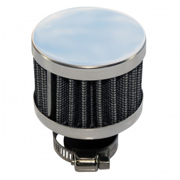 Clamp On Breather 3/4"(18mm) ID (Chrome Top White Element) - 3998B
