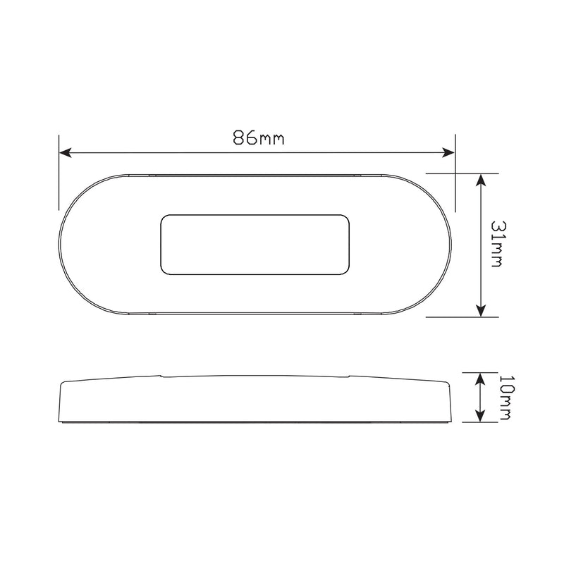 LED Autolamps Rear End Outline Marker - Red