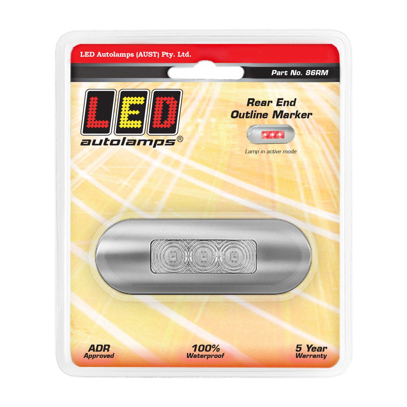 LED Autolamps Rear End Outline Marker - Red