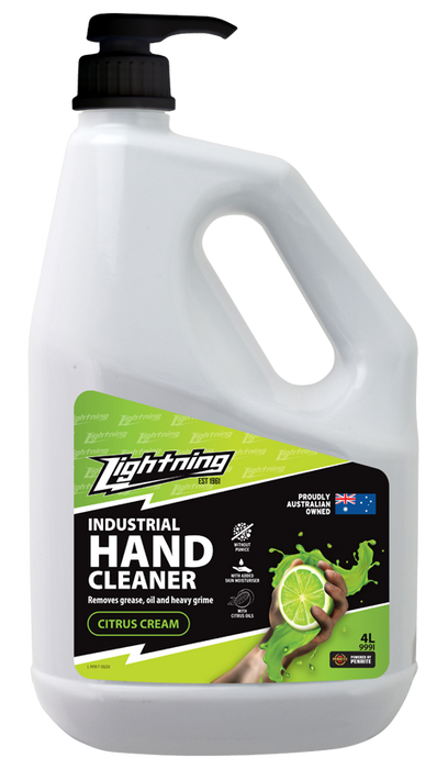 Lightning Citrus Cream Hand Cleaner - 4 Litre (Pump Pack)