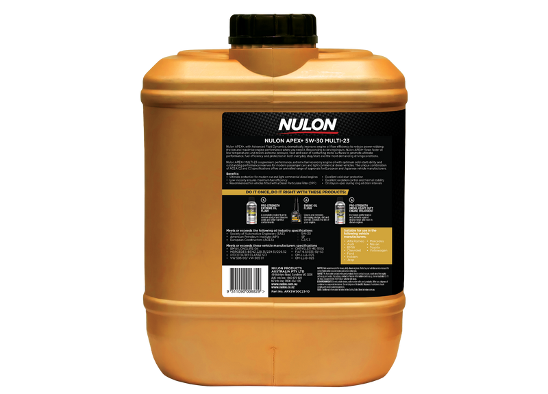 Nulon Apex+ 5W30 Multi-23 Engine Oil - 10 Litre