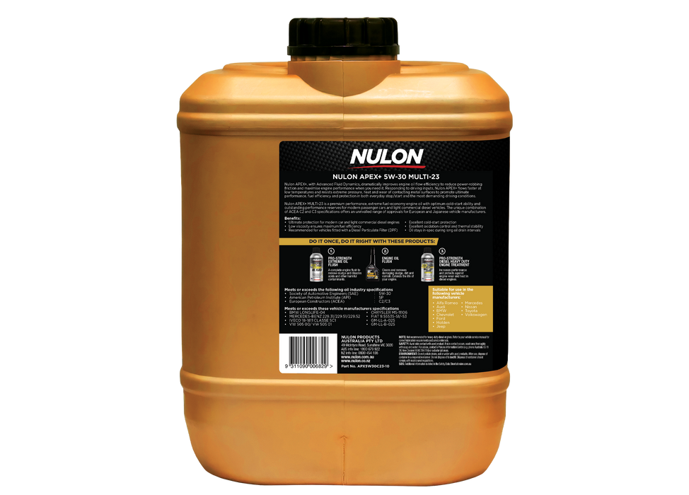 Nulon Apex+ 5W30 Multi-23 Engine Oil - 10 Litre