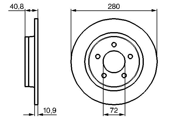 Bosch Brake Disc - BD1055