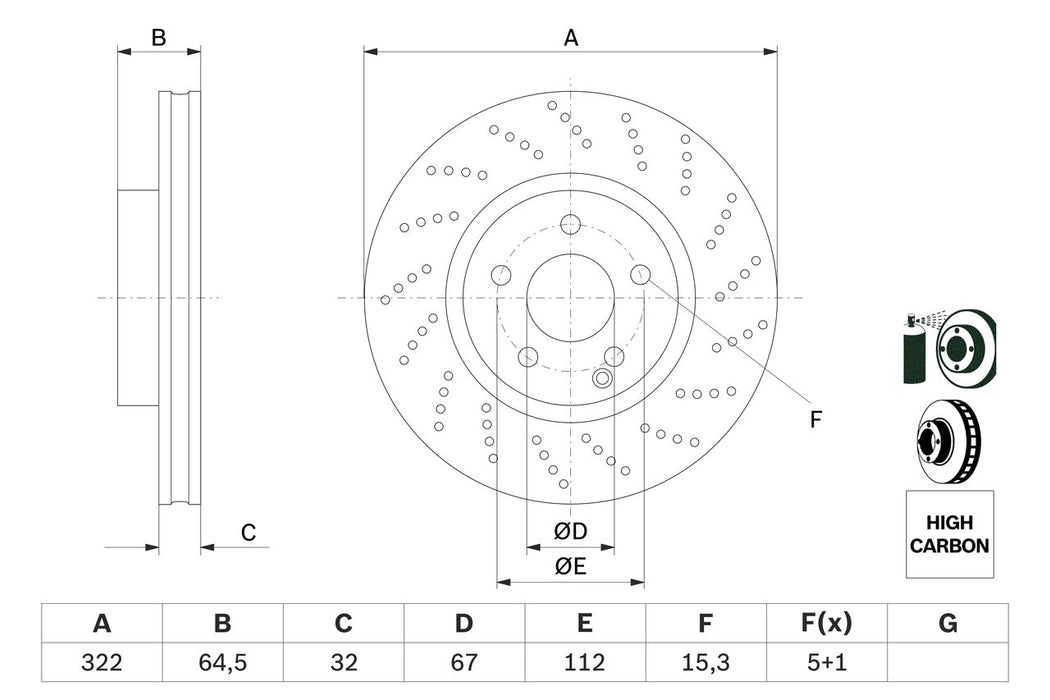 Bosch Disc Brake Rotor - BD1302