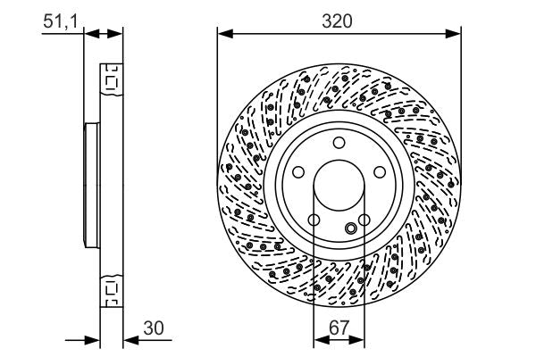 Bosch Disc Brake Rotor - BD2131