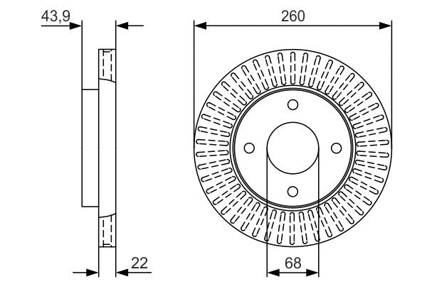 Bosch Brake Disc - BDT6420