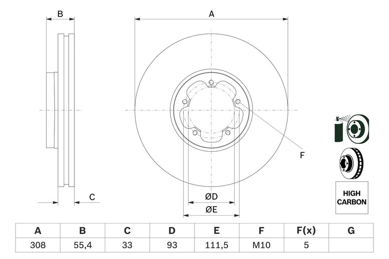 Bosch Brake Disc - BD2791