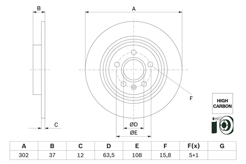 Bosch Brake Disc - BD2942