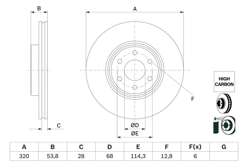 Bosch Brake Disc - BD2973