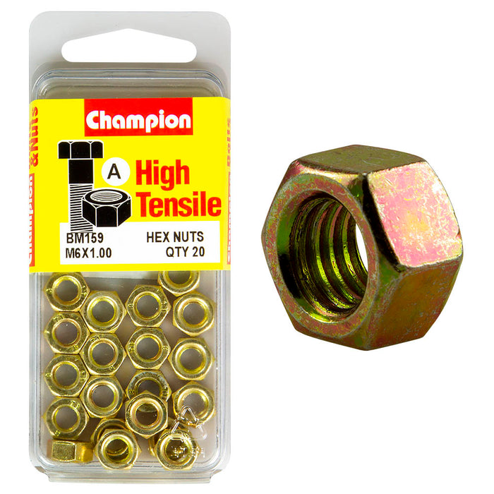 Champion High Tensile Nut Pack [M6 x 1.00mm] - BM159