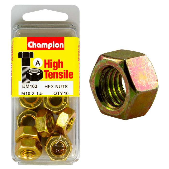 Champion High Tensile Nut Pack [M10 x 1.5mm] - BM163