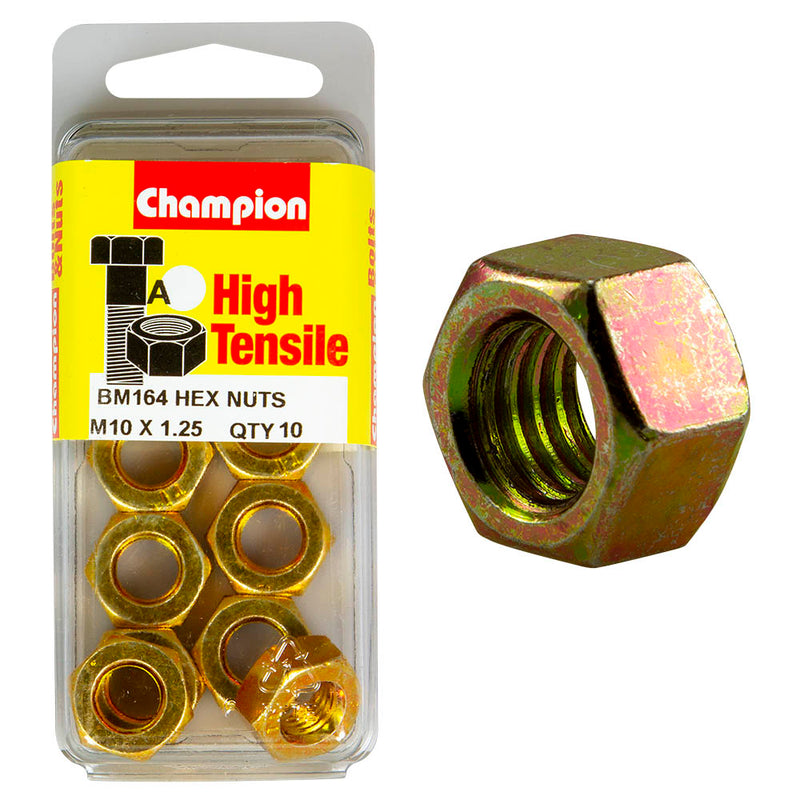 Champion High Tensile Nut Pack [M10 x 1.25mm] - BM164
