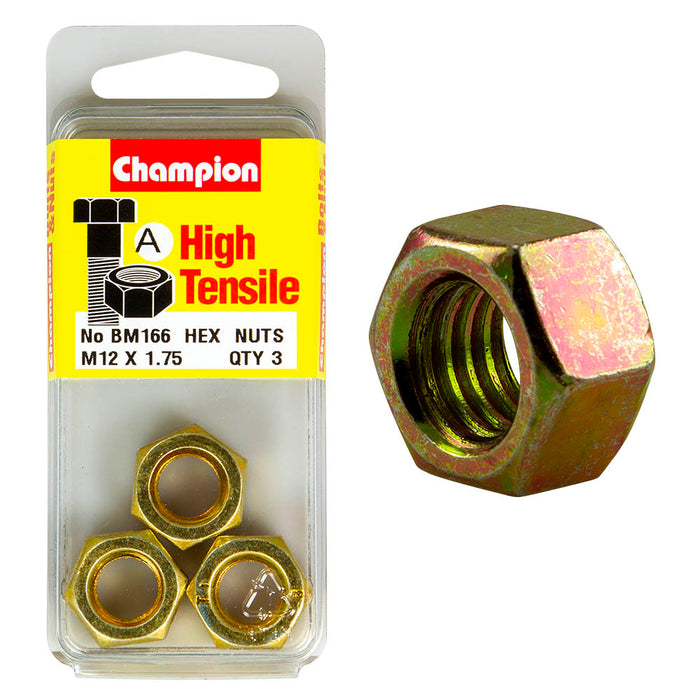 Champion High Tensile Nut Pack [M12 x 1.75mm] - BM166