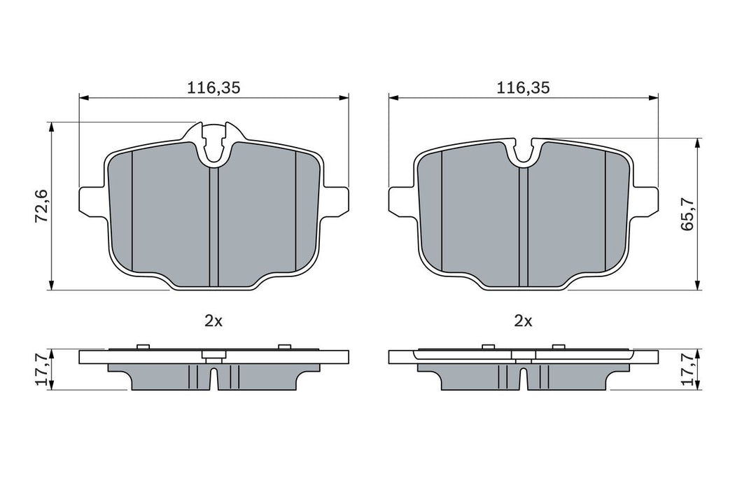 Bosch Disc Brake Pad Set - BP2540