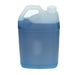 A translucent blue plastic jerrycan with a white screw cap and integrated handle, shown against a plain white background.