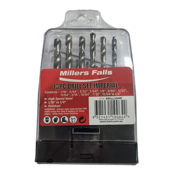 13 Piece Imperial Drill Set