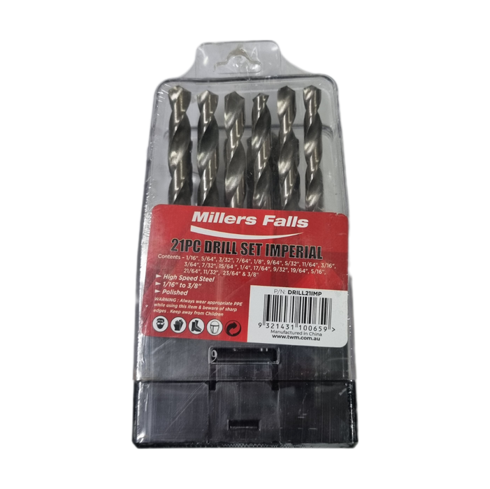 21 Piece Imperial Drill Set