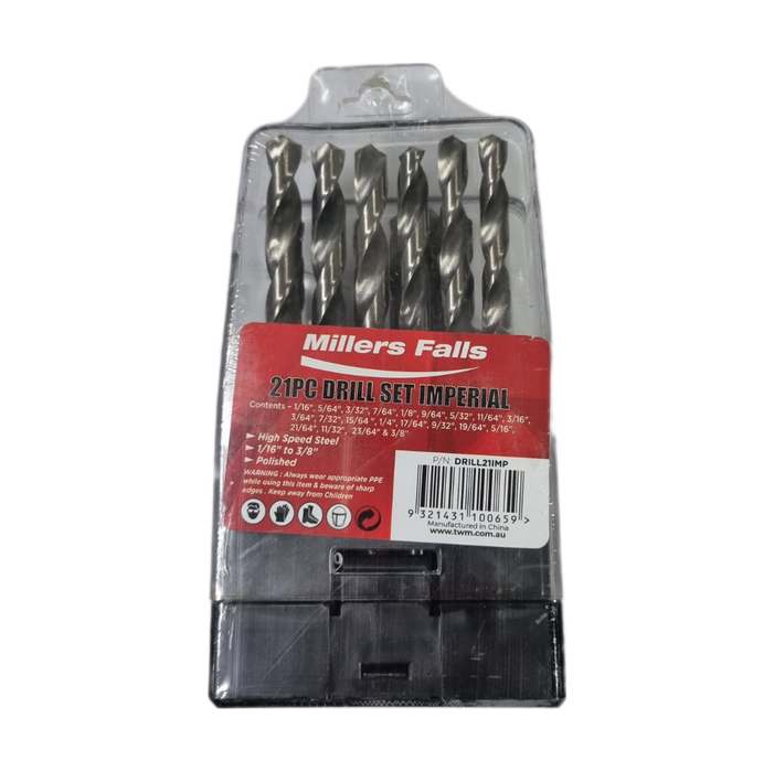 21 Piece Imperial Drill Set — A1 Autoparts Niddrie
