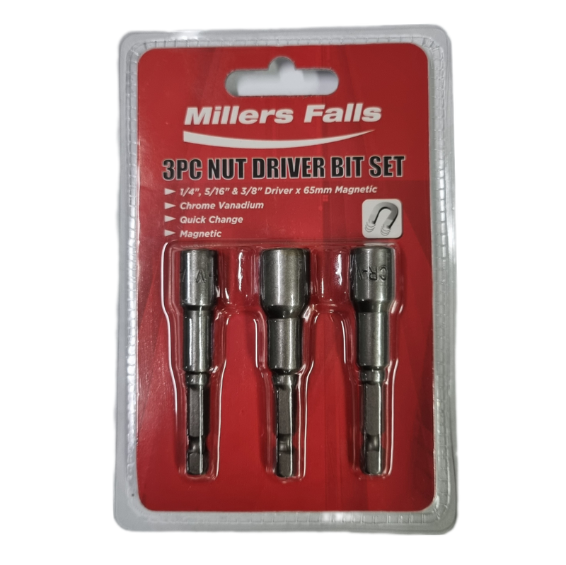 3 Piece Nut Driver Bit Set