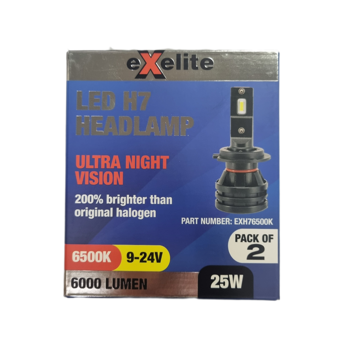 Exelite LED Headlamp Globes (H7) - Pack of 2
