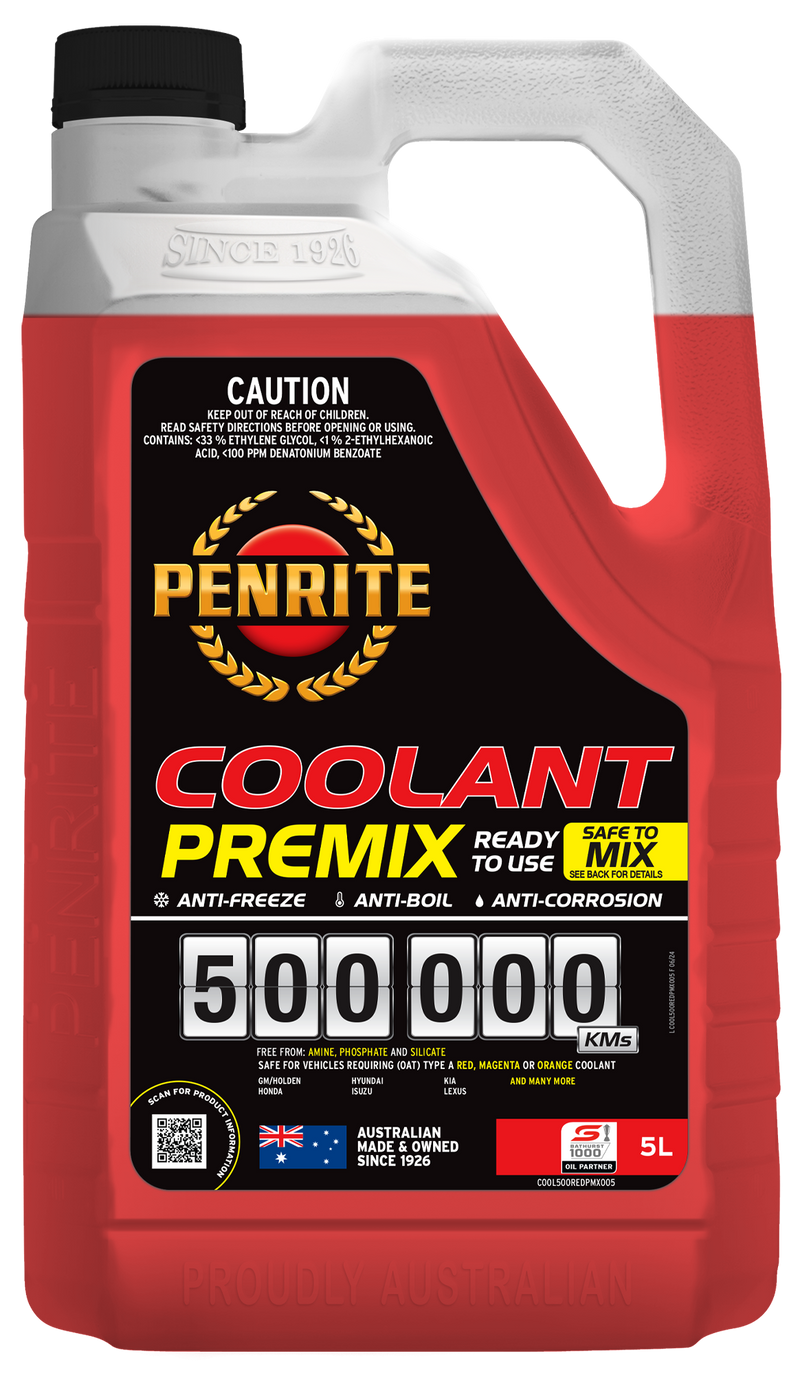 Penrite 500,000km Red Coolant Premix - 5 Litre
