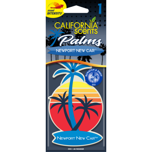 California Scents Palms Air Freshener - Newport New Car