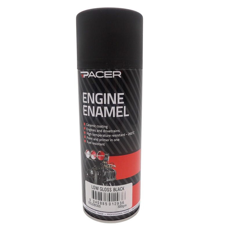 Pacer Engine Enamel [Low Gloss Black] - 300g Aerosol